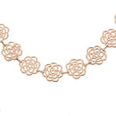 Hot Lovely Metallic Sweet Lady Hollow Rose Flower Elastic Hair Band Headban S9Q6
