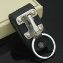 Leather Detachable Belt Buckle Clip Chain Keychain Key Ring Holder Stainless US.
