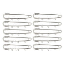 10 Pieces Large Safety Pin DIY Dangle Findings with 3 Loops Crafting Sewing Pin