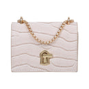 Elegant Women Pure Mini Shoulder Bags Leather Chain Messenger Bag (White)