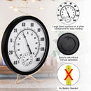 10 Inch Indoor Outdoor Weather Thermometer Hygrometer for Patio, Wall or De