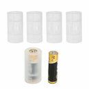 New 4 Pcs AA to C Size Battery Converter Adaptor Adapter Case Switcher Cover Box