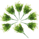 Artificial Shrubs (8-Pack); Faux Plastic Leafy Green Imitation Boxwood Plan
