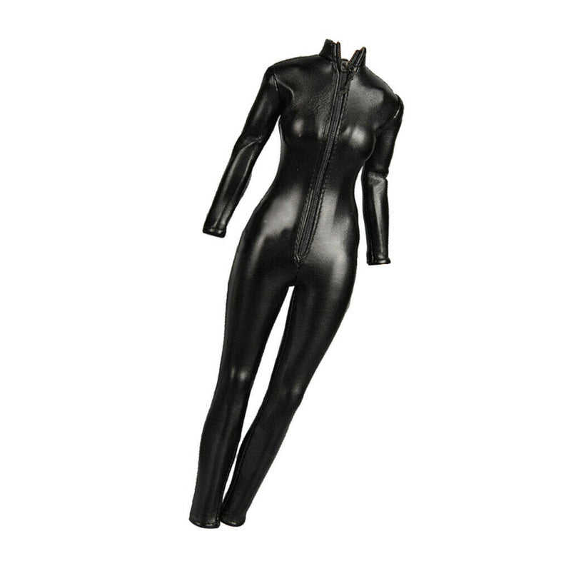 1/6 Female Faux Leather Jumpsuit Catsuit Outfit for 12" Kumik Phicen