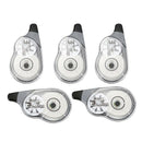 5 x Roller Correction Tape White Out 30m Long Stationery Student Office, Bl