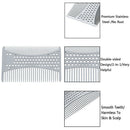 Stainless Steel Comb Beard Comb  Men's Shaving Mustache Brush Facial Hair Bru OZ