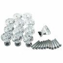 12x Clear Crystal Glass Door Knobs Drawer Cabinet Furniture Pull Handles