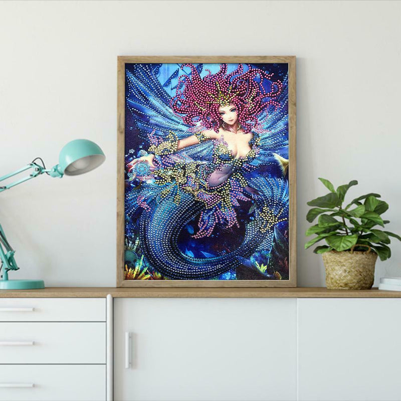 5D DIY Special Shaped Diamond Painting Fish Tail Cross Stitch Craft Kits