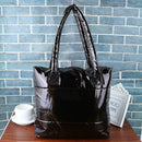 Black Women Space Bale Winter Cotton Totes Lady Shoulder Bag Handbag