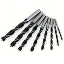 2X(15Pcs/Set 3-10Mm Diam Twist Drill Bit Woodworking Drill Three-Pointed Dr