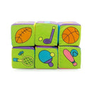 6pcs Multifunctional Baby Cloth Building Blocks Rattle Soft Cubes Toys Gifts Set