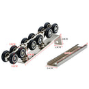 1 Pair/Set Cold Rolled Steel Sliding Wooden Door Closet Hardware Kit Door W