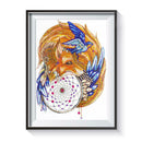 5D DIY Special Shaped Diamond Painting Fox Pattern Cross Stitch Wall Decor