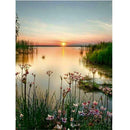 5D DIY Full Drill Diamond Painting Sunset Lake Cross Stitch Embroidery Kits