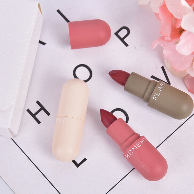5Pcs Make Up Mini Capsule Lasting Lipstick Set Gift Box Velvet Matte Lipstick