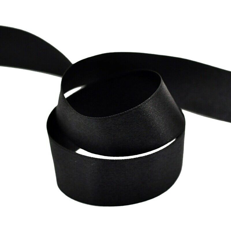 1 roll (22 m) Satin Ribbon 24mm Black Crafts Hobbies creatifs