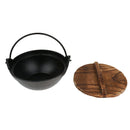 Portable Shallow Mouth Camping Hanging Pot Outdoor Cooking Cookware 18cm
