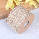 10m roll natural jute burlap rustic hessian ribbon tape strap wedding decor M&E