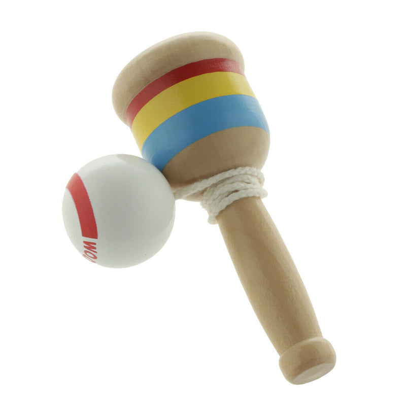 2pcs Wooden Kendama Ball & Colorful Cup, Classic Japanese Balancing Skill Game