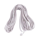 Flexible RJ11 6P2C Telephone Extension Cable 19M White Y4K7