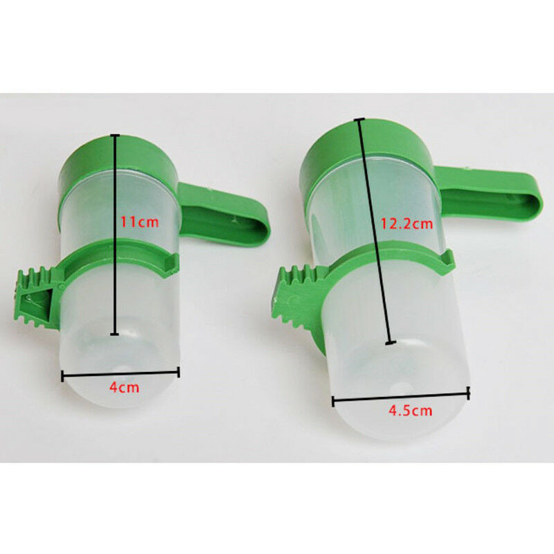 1X Bird Pet Drinker Feeder Food Waterer Clip for Aviary Cage Budgie Lovebirds US