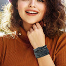 4pcs Retro Weave Bracelet Multilayer Leather Bangles Unisex Jewelry Gift