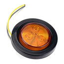 2x Amber 2x Red 2 inch Round 4 LED Trailer Truck Marker Clearance Lamp Kit