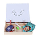 Baby Wooden Magnetic Puzzle Board Dress Up Games Children Educational(04)