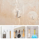 6pcs Clear Strong Self Adhesive Door Wall Hangers Towel Mop Handbag Holder Hooks