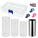 Guitar Slides Set Includes 3 Size Glass Slide, 1 Piece Stainless Steel Slid I1Z9