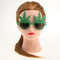 Novelty Glitter Green Maple Leaf Sunglasses Funny Kids Adults Eye Glasses