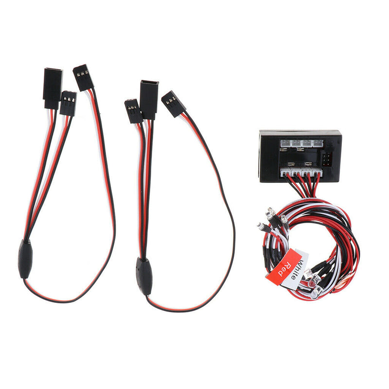 8 LED Light Kit 2 White 2 Red 4 Orange for 1/10 1/8 Traxxas HSP Redcat Axial
