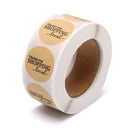 500Pcs/Roll Kraft Paper Thank You Stickers Seal Bake Cake Gift Decoration LSEAU