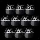 10pcs Mouth Shield Guard Visor Cover Anti-Splash Reusable Hotel Food Maker