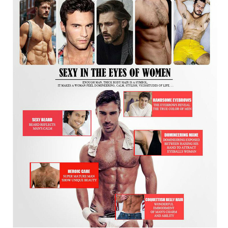 Beard Growth, Beard Growth Serum, Natural Hair Growth Serum for Men Facial