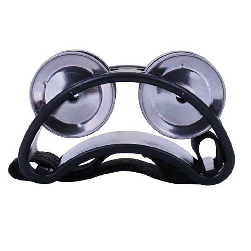 Foot Tambourine Percussion with Steel Jingles for Cajon & Guitar Players bl