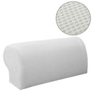 4 Pair White Stretchy Sofa Armrest Covers Armchair Slipcovers Protector