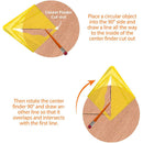 DIY Drawing Circles For Square Octagon Yellow Center Finder High Accuracy Clear