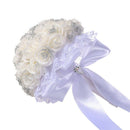 Romantic Wedding Bouquet Artificial Silk Bridal Bouque White Bridal Holding R9B6