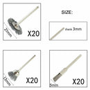60X 3mm Steel Cleaning Wire Brushes Wheel Cup Brush Polishing Attachment Ki