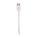 White AUX Audio to USB 2.0 Male Adapter Cable 3.5MM Charging Cable Cord for iPod