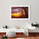 5D DIY Full Drill Diamond Painting Forest Sunset Cross Stitch Embroidery