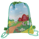 Farm Animals Drawstring Bag Travel Storage Bag Backpacks Kids Birthday Gifts  BX