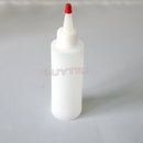 Small 4 OZ Clear Round Squeeze Dispensing Bottle with Removable Red Cap 1 Set Gw