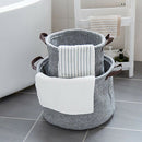 Felt Material Cylinder Sundries Collect Storage Basket Lightweight And Stur J8D7