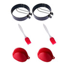 6Pcs Fried Egg Shaper Rings Mould Non Stick Pancake Omelette Maker Egg Fryer Set