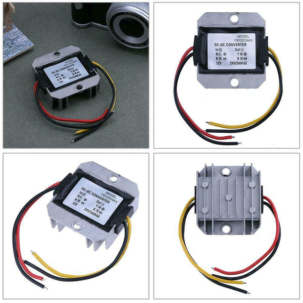 DC-DC 12V to 24V 3A 72W Car Booster Module Power Converter Waterproof A#S