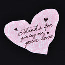 Pink Heart-shaped For Thank You Packaging  Stickers Stickers for Wedding JR