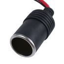 Car Charger Power Cigarette Lighter Female Socket Black w 26cm Cable V9P8