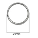 50x Iron Round Split Key Rings Keyring Keychain Loop Jewelry Findings 20mm